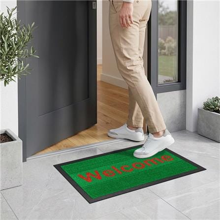 พรมเช็ดเท้าดักฝุ่น KLEEN-TEX KLEEN STEP 45x75 ซม. สี GREEN/RED_4