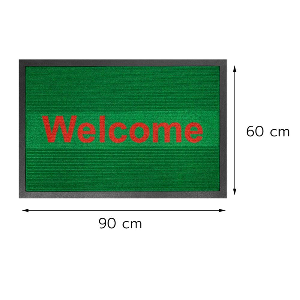 พรมเช็ดเท้าดักฝุ่น KLEEN-TEX KLEEN STEP 60x90 ซม. สี GREEN/RED