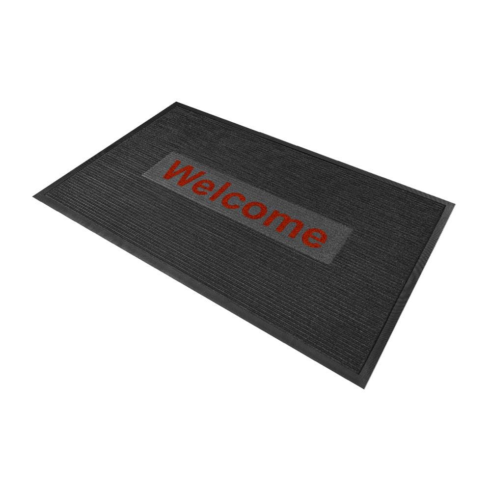 พรมเช็ดเท้าดักฝุ่น KLEEN-TEX KLEEN STEP 90x145 ซม. สี GREY/RED