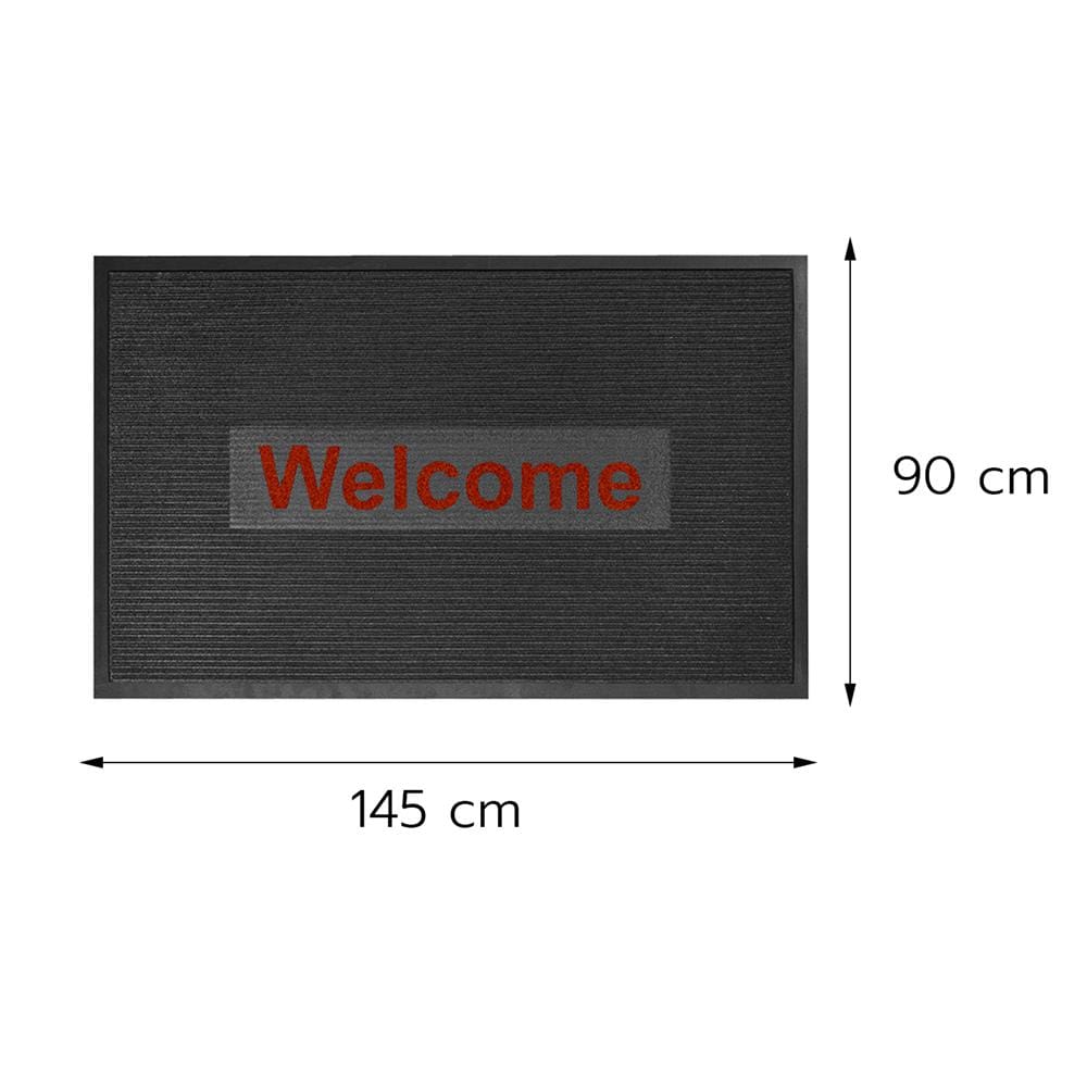 พรมเช็ดเท้าดักฝุ่น KLEEN-TEX KLEEN STEP 90x145 ซม. สี GREY/RED