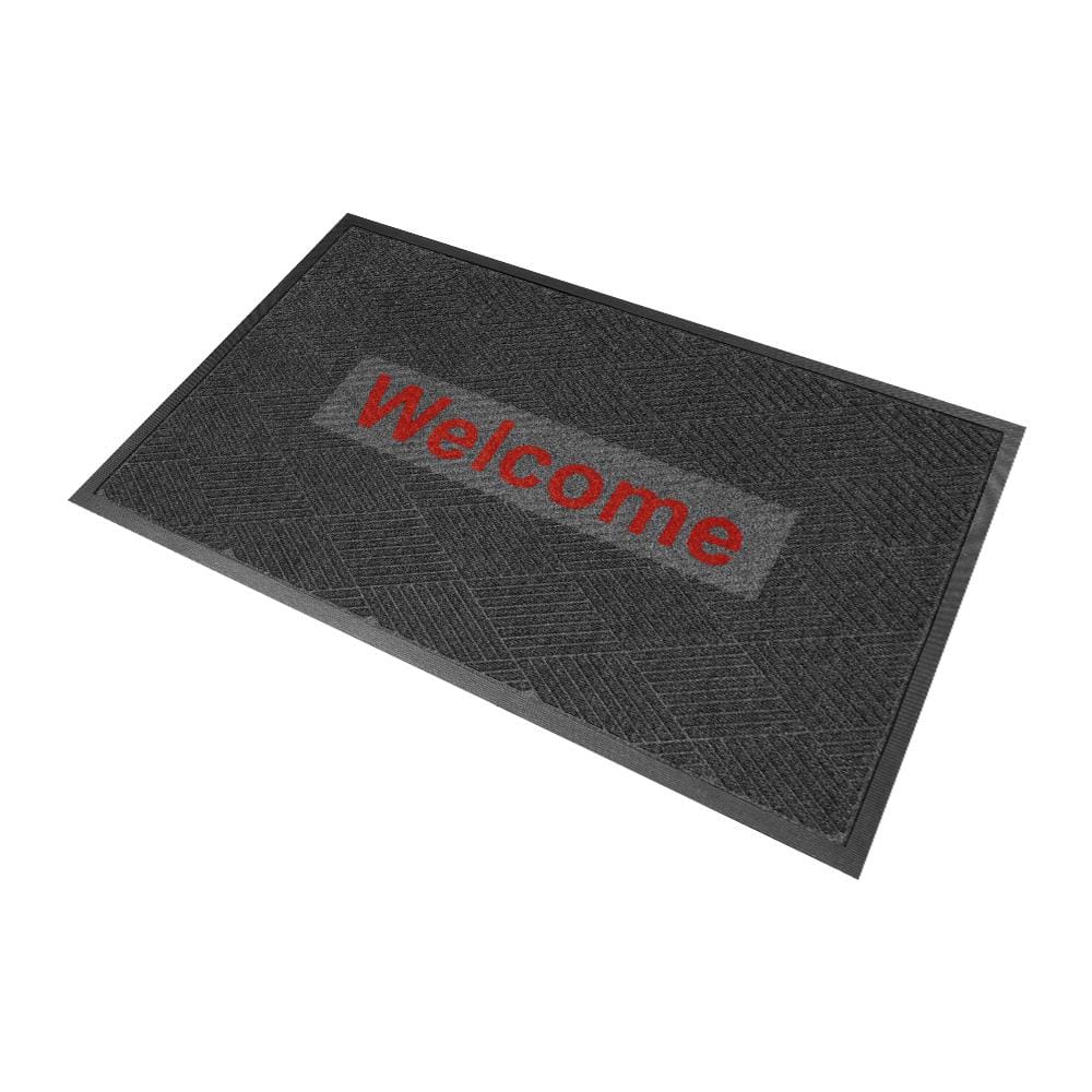 พรมเช็ดเท้าดักฝุ่น KLEEN-TEX KLEEN STEP 88x146 ซม. สีเทาเข้ม