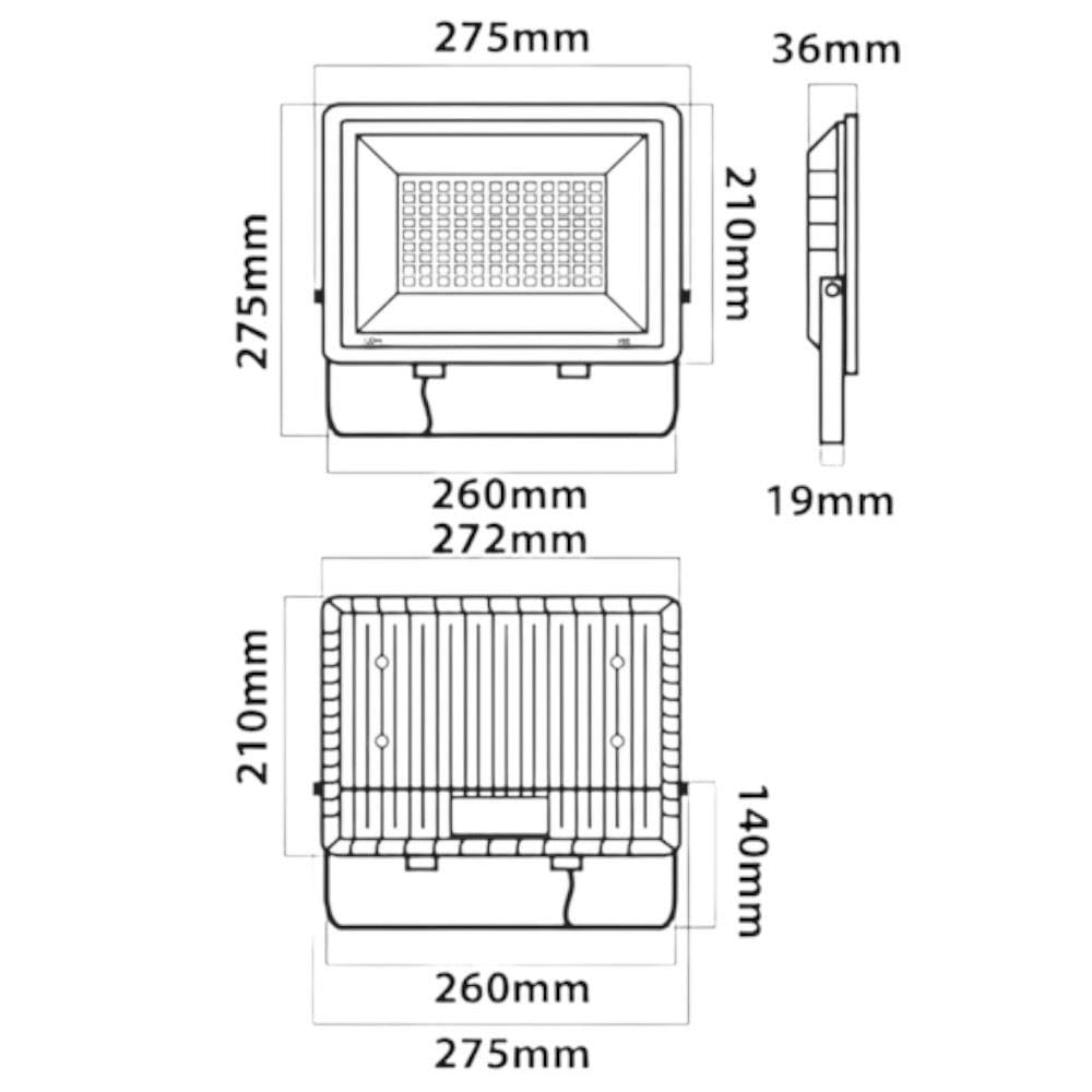 สปอตไลท์ภายนอก LED LUMAX ECOPRO2 100 วัตต์ DAYLIGHT