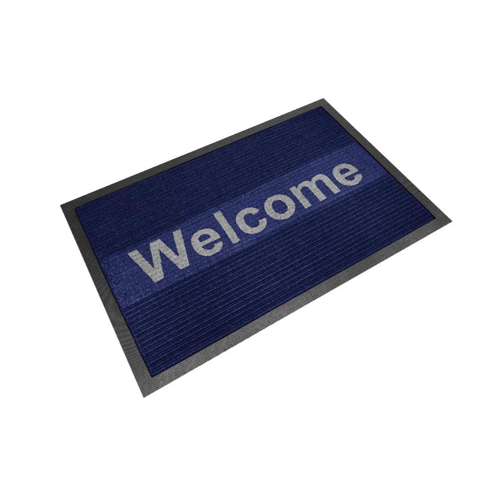 พรมเช็ดเท้าดักฝุ่น KLEEN-TEX KLEEN STEP 60x90 ซม. สี BLUE/GREY
