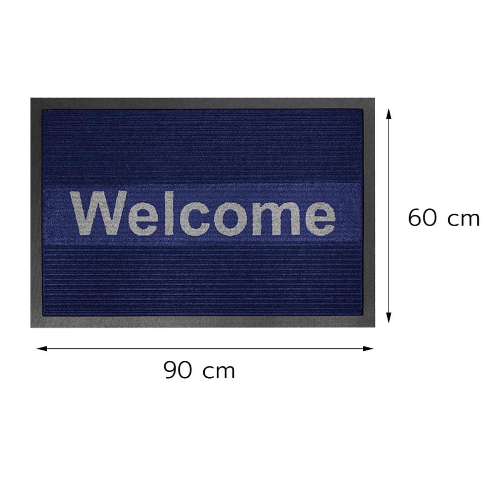 พรมเช็ดเท้าดักฝุ่น KLEEN-TEX KLEEN STEP 60x90 ซม. สี BLUE/GREY