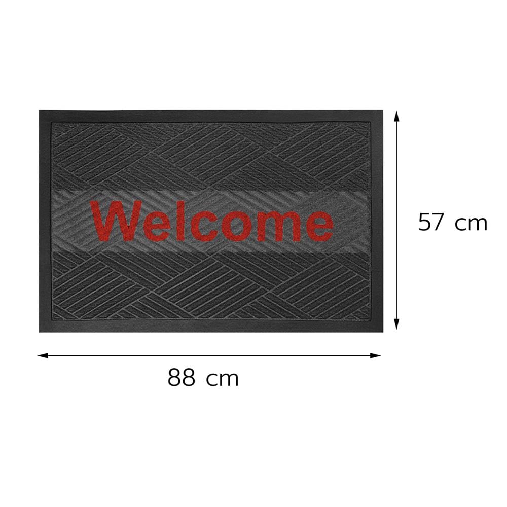 พรมเช็ดเท้าดักฝุ่น KLEEN-TEX KLEEN STEP 57x88 ซม. สีเทาเข้ม