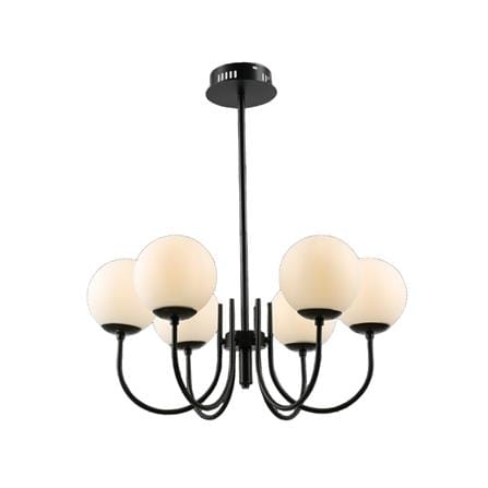 ไฟช่อ NEOLIGHT C491-6BK สีขาว/ดำ 6 หัว_0