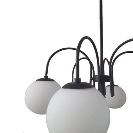 ไฟช่อ NEOLIGHT C491-6BK สีขาว/ดำ 6 หัว_3