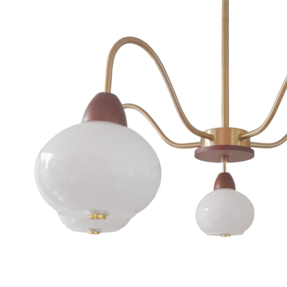 ไฟช่อ NEOLIGHT CS26-05-TH/GD สีขาว/ทอง/น้ำตาล 5 หัว