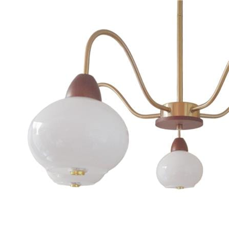 ไฟช่อ NEOLIGHT CS26-05-TH/GD สีขาว/ทอง/น้ำตาล 5 หัว_1