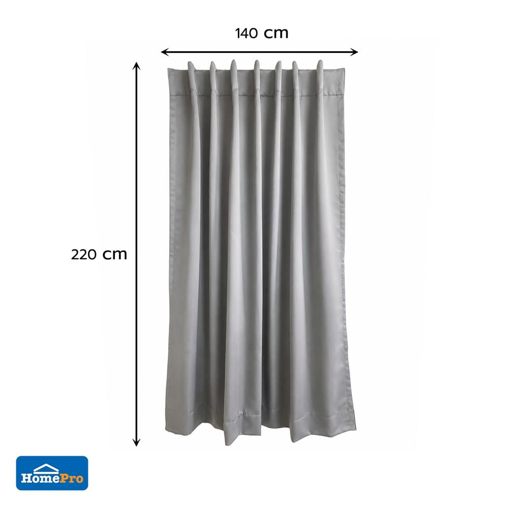 ผ้าม่านซ่อนหู HOME LIVING STYLE MALINE UV 140x220 ซม. สีเทา