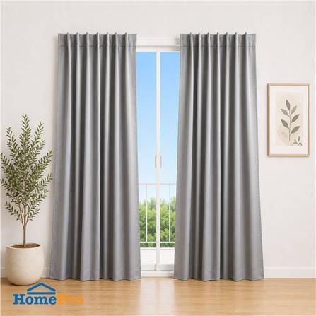 ผ้าม่านซ่อนหู HOME LIVING STYLE MALINE UV 140x220 ซม. สีเทา_3
