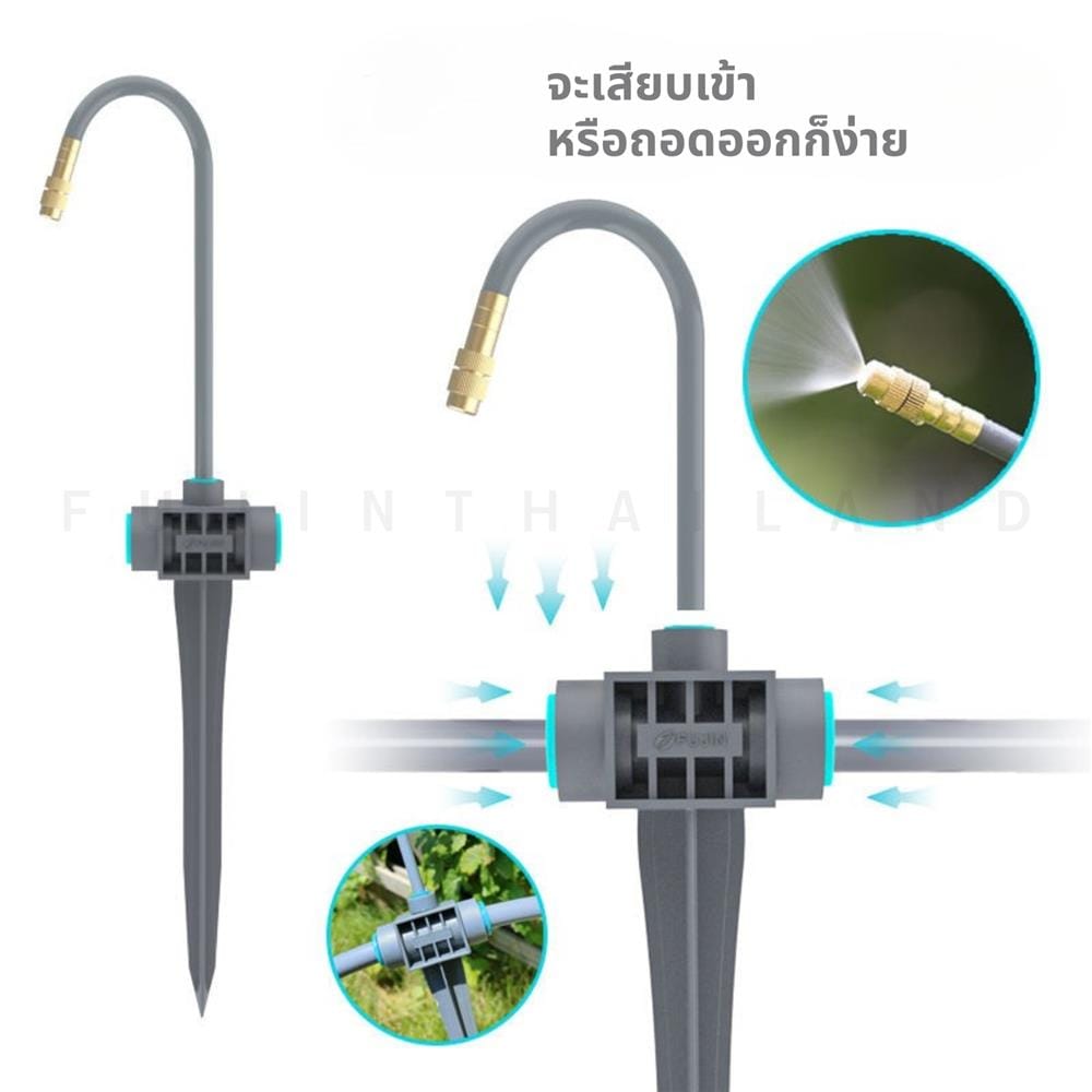 ก้านขาปักสปริงเกอร์ ข้อต่อ 3 ทาง FUJIN 10-15 มม. (แพ็ก 5 ชิ้น)