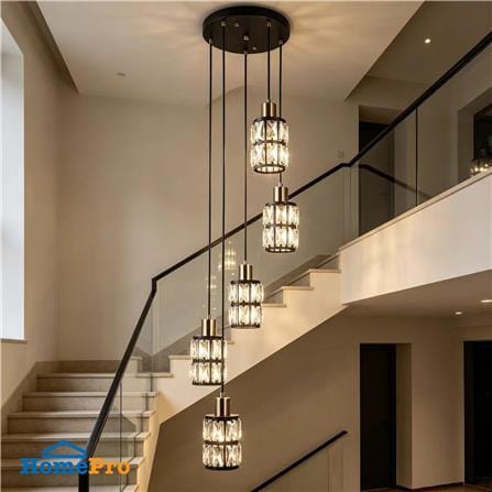 ไฟช่อ NEOLIGHT CS CS17518-5BK สีดำ/ขาว/ใส 5 หัว_2