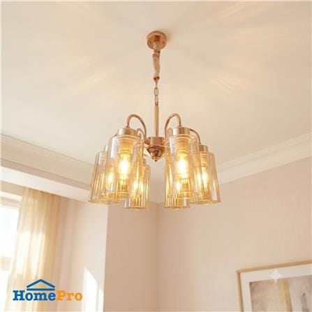 ไฟช่อ NEOLIGHT CS CS6847-6GD สีน้ำตาล/ทอง 6 หัว_3