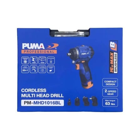 สว่านไขควงไร้สาย (พร้อมแบตเตอรี่)  5in1 PUMA PM-MHD1016BL 16 โวลต์_4