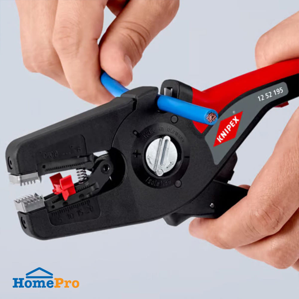 คีมปอกสายไฟอัตโนมัติ KNIPEX 12 52 195 SB