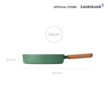 กระทะตื้น 24 ซม. LOCKNLOCK SUIT SAGE IH สีเขียว_6