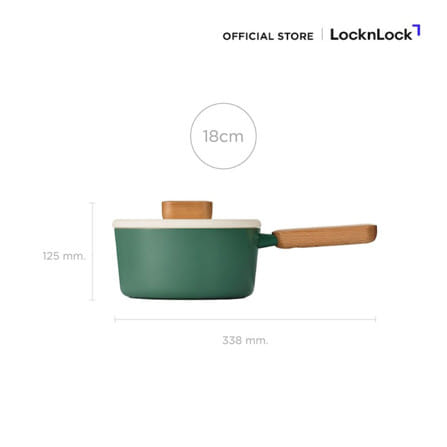 หม้อด้ามพร้อมฝา 18 ซม. LOCKNLOCK SUIT SAGE IH สีเขียว_6