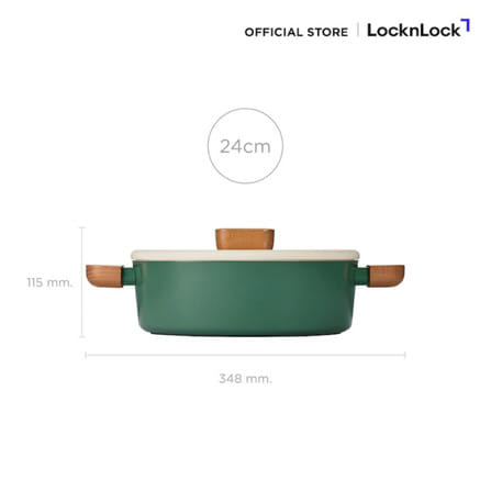 หม้อพร้อมฝา 24 ซม. LOCKNLOCK SUIT SAGE IH สีเขียว_6