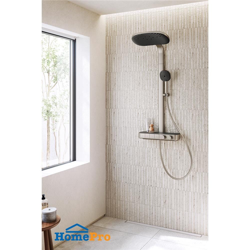 ฝักบัว RAIN SHOWER ผสม TOTO TBW14WC0T สีดำ-โครม