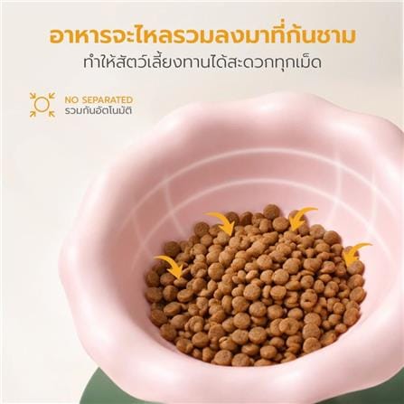ชามอาหาร PETSTAR PBOWL01 สีเขียว/ชมพู_2