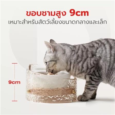ชามอาหารสำหรับสัตว์เลี้ยง PETSTAR PSRQ0210 สีขาว_3