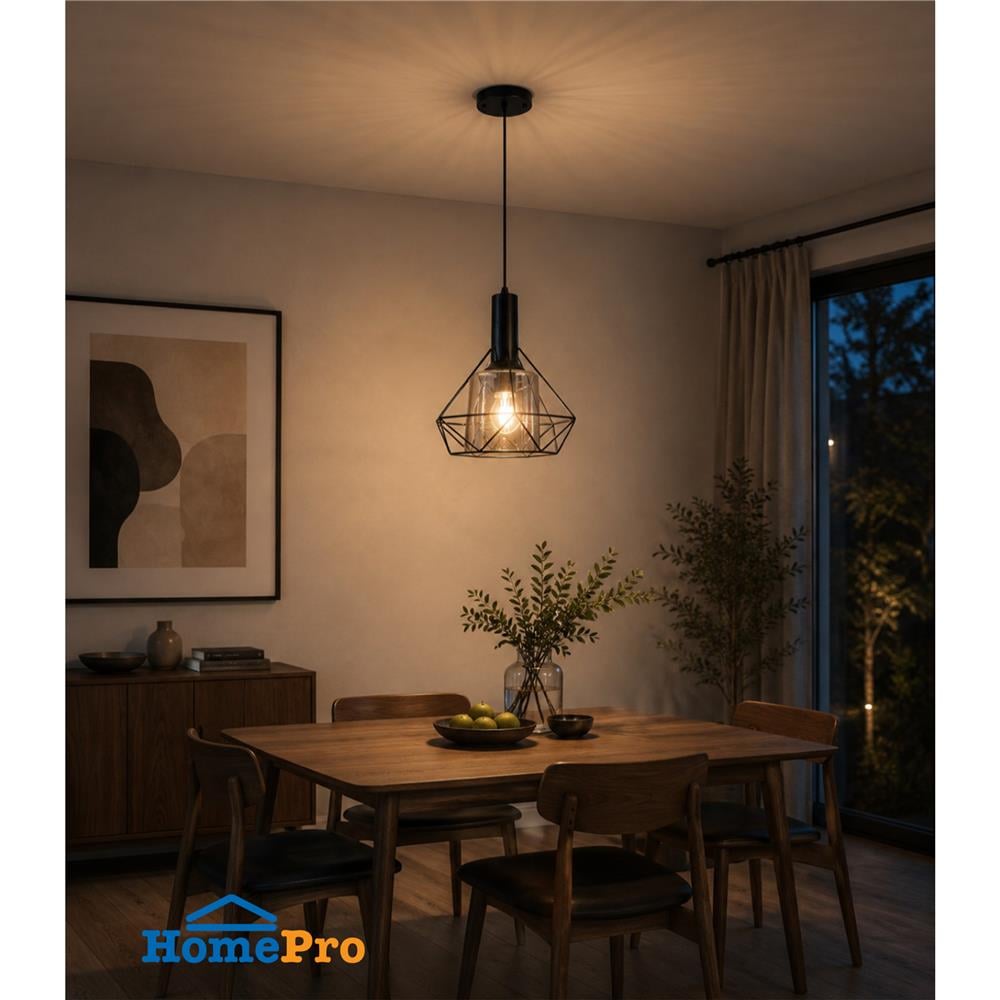 ไฟช่อ NEOLIGHT 9802-1BK สีดำ/น้ำตาล 1 หัว