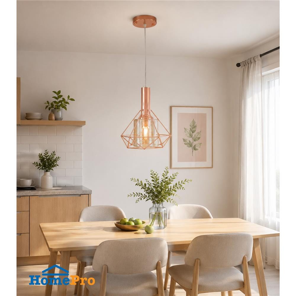 ไฟช่อ NEOLIGHT 9800-1BFG สีโรสโกลด์/น้ำตาล 1 หัว