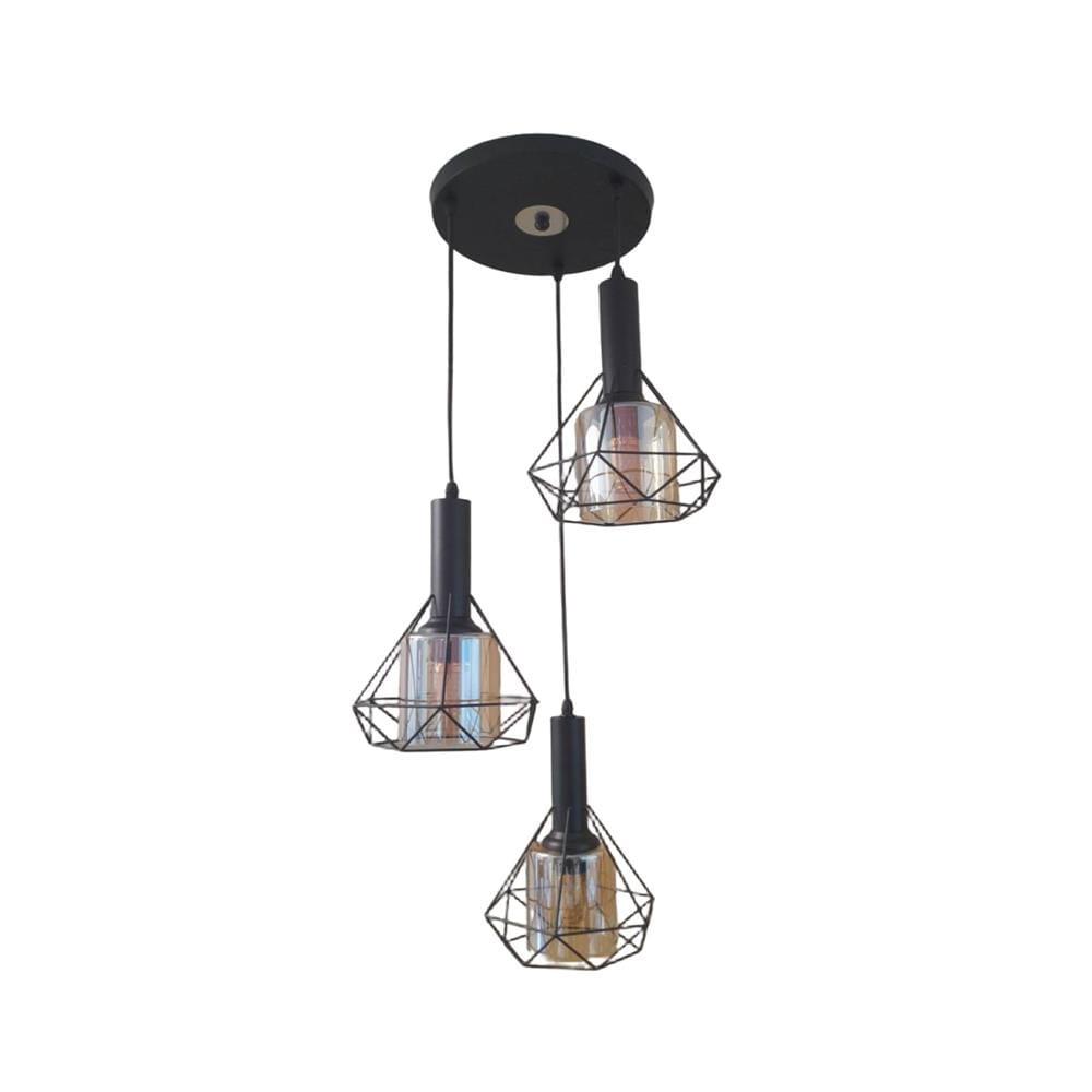 ไฟช่อ NEOLIGHT 9802-3BK สีดำ/น้ำตาล 3 หัว