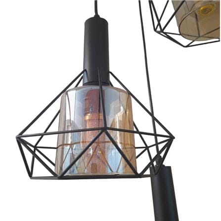 ไฟช่อ NEOLIGHT 9802-3BK สีดำ/น้ำตาล 3 หัว_2