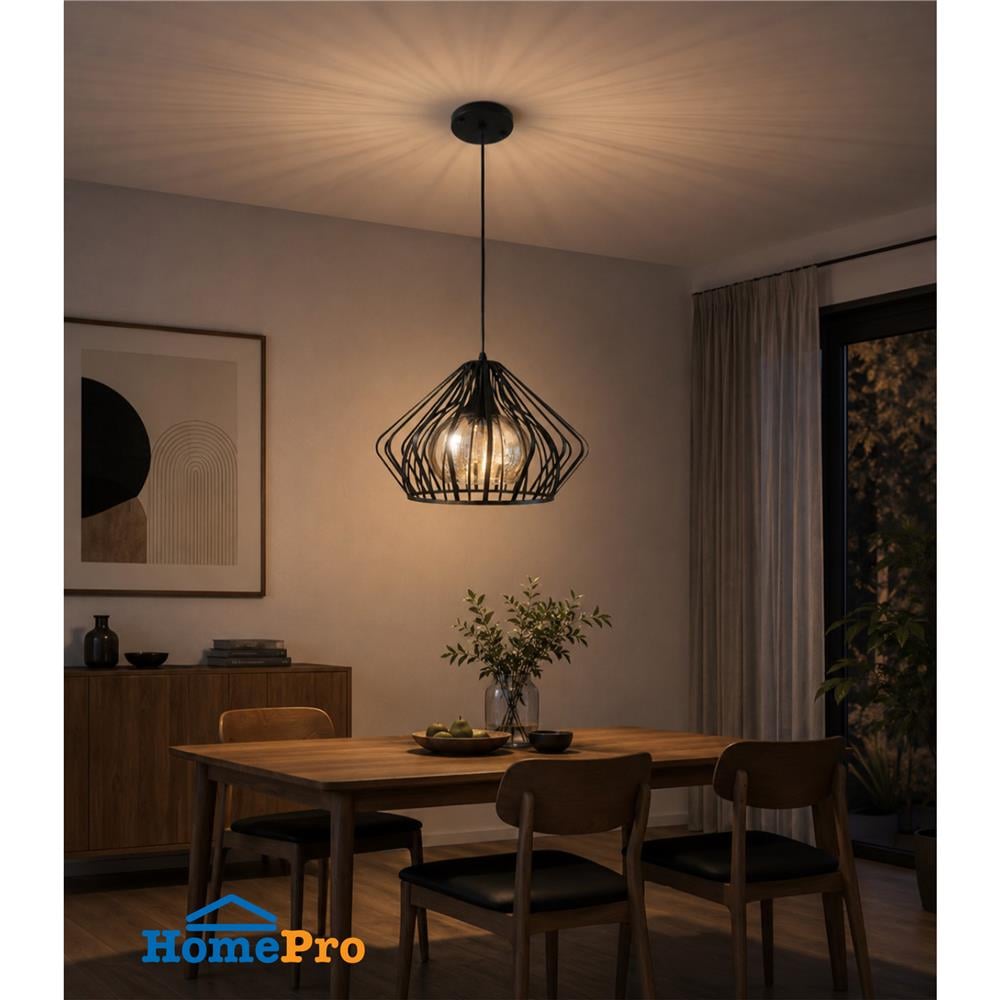ไฟช่อ NEOLIGHT 9803-1BK สีดำ/น้ำตาล 1 หัว