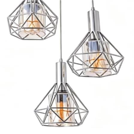 ไฟช่อ NEOLIGHT 9801-3SR สีเงิน/น้ำตาล 3 หัว_1