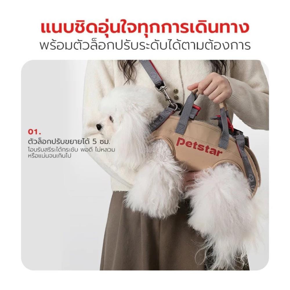 กระเป๋าสัตว์เลี้ยง PETSTAR PSRB0072 ไซซ์ S สีน้ำตาล