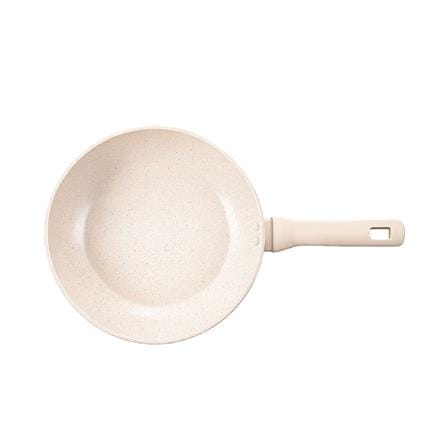 กระทะลึก 28 ซม. LOCKNLOCK MARBLE CERAMIC IH สีครีม_1