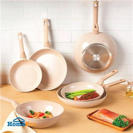 กระทะตื้น 20 ซม. LOCKNLOCK MARBLE CERAMIC IH สีครีม_3