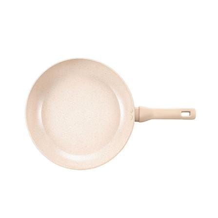 กระทะตื้น 28 ซม. LOCKNLOCK MARBLE CERAMIC IH สีครีม_1