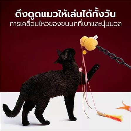 ไม้ล่อแมว PETSTAR PSTZ0452 สีแดง_2