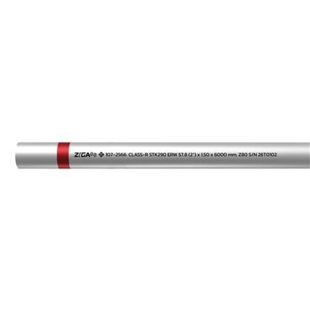 ท่อเคลือบสังกะสี ZIGA ปลายเรียบคาดแดง 2 นิ้ว หนา 1.35-1.40 มม. ยาว 6 เมตร_1