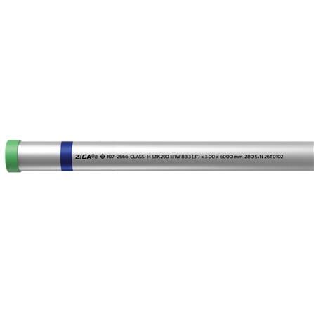 ท่อเคลือบสังกะสี ZIGA ปลายเกลียวคาดน้ำเงิน 3 นิ้ว หนา 2.80-2.90 มม. ยาว 6 เมตร_0
