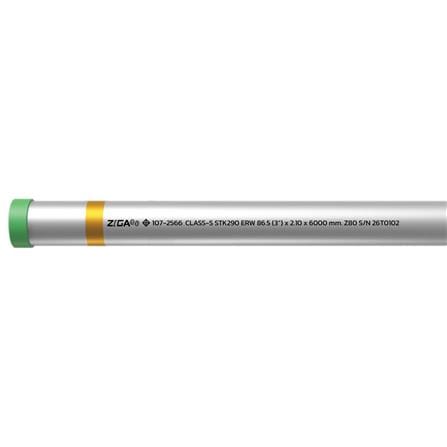 ท่อเคลือบสังกะสี ZIGA ปลายเกลียวคาดเหลือง 3 นิ้ว หนา 2.00-2.10 มม. ยาว 6 เมตร_1