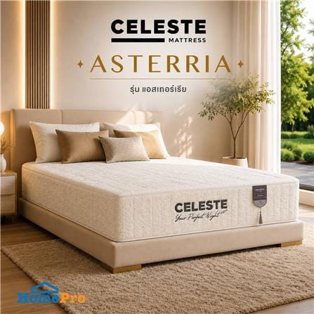 ที่นอนยางพารา 5 ฟุต CELESTE MATTRESS ASTERRIA (พร้อมชุดเครื่องนอน 10 ชิ้น)_2