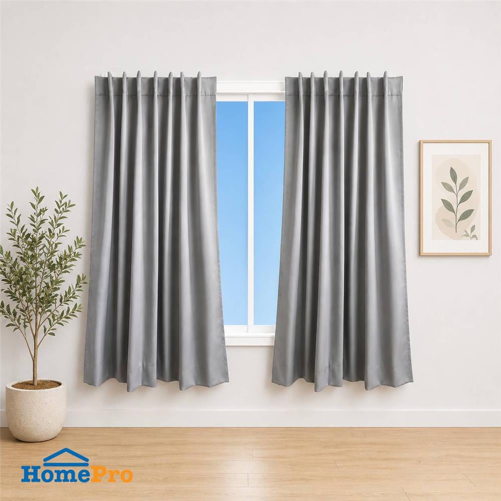 ผ้าม่านซ่อนหู HOME LIVING STYLE MALINE UV 140x160 ซม. สีเทา