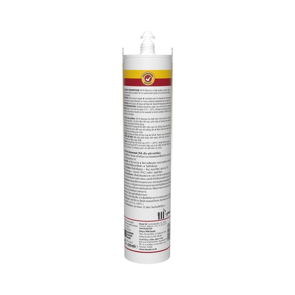 ซิลิโคนไร้กรด SOUDAL 280 มล. สีดำ