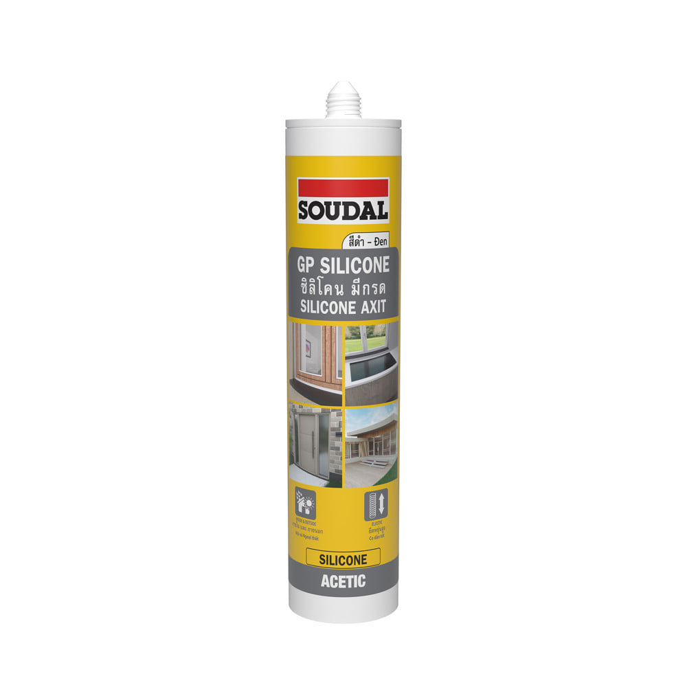 ซิลิโคนมีกรด SOUDAL GP 280 มล. สีดำ