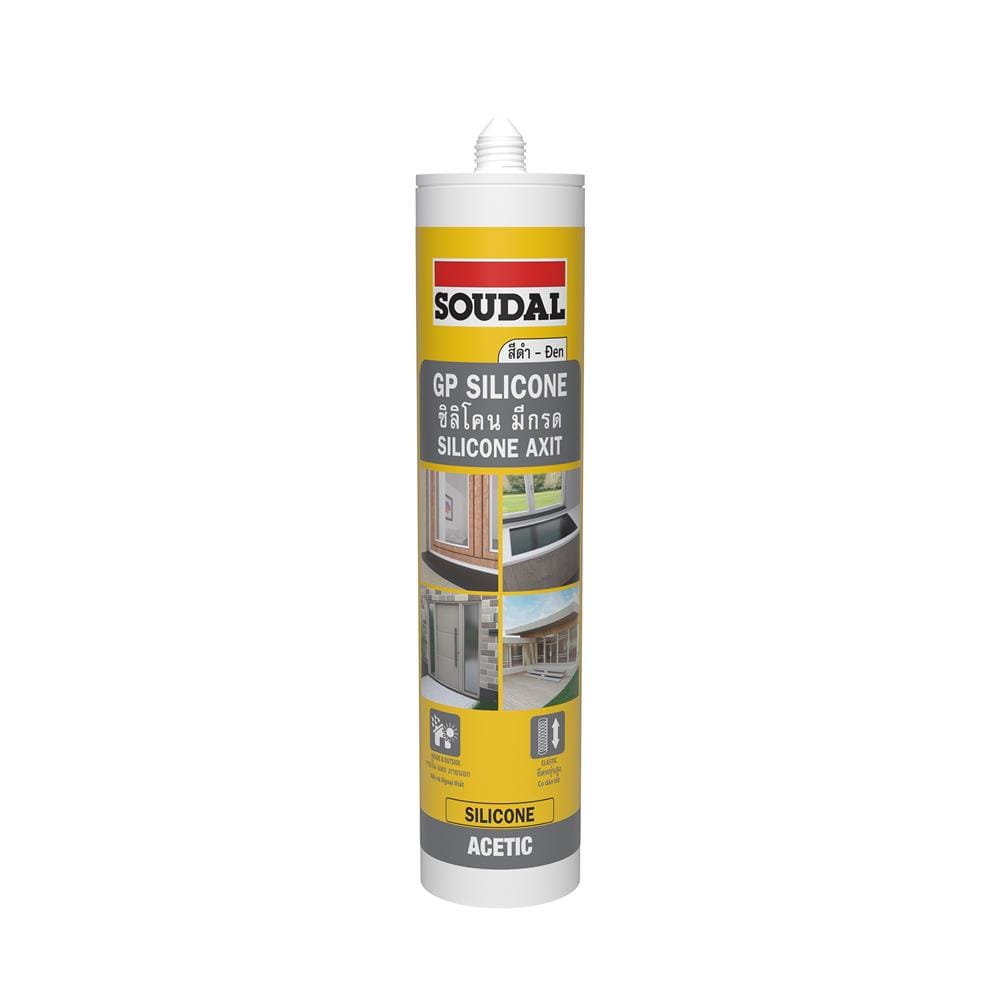 ซิลิโคนมีกรด SOUDAL GP 280 มล. สีดำ