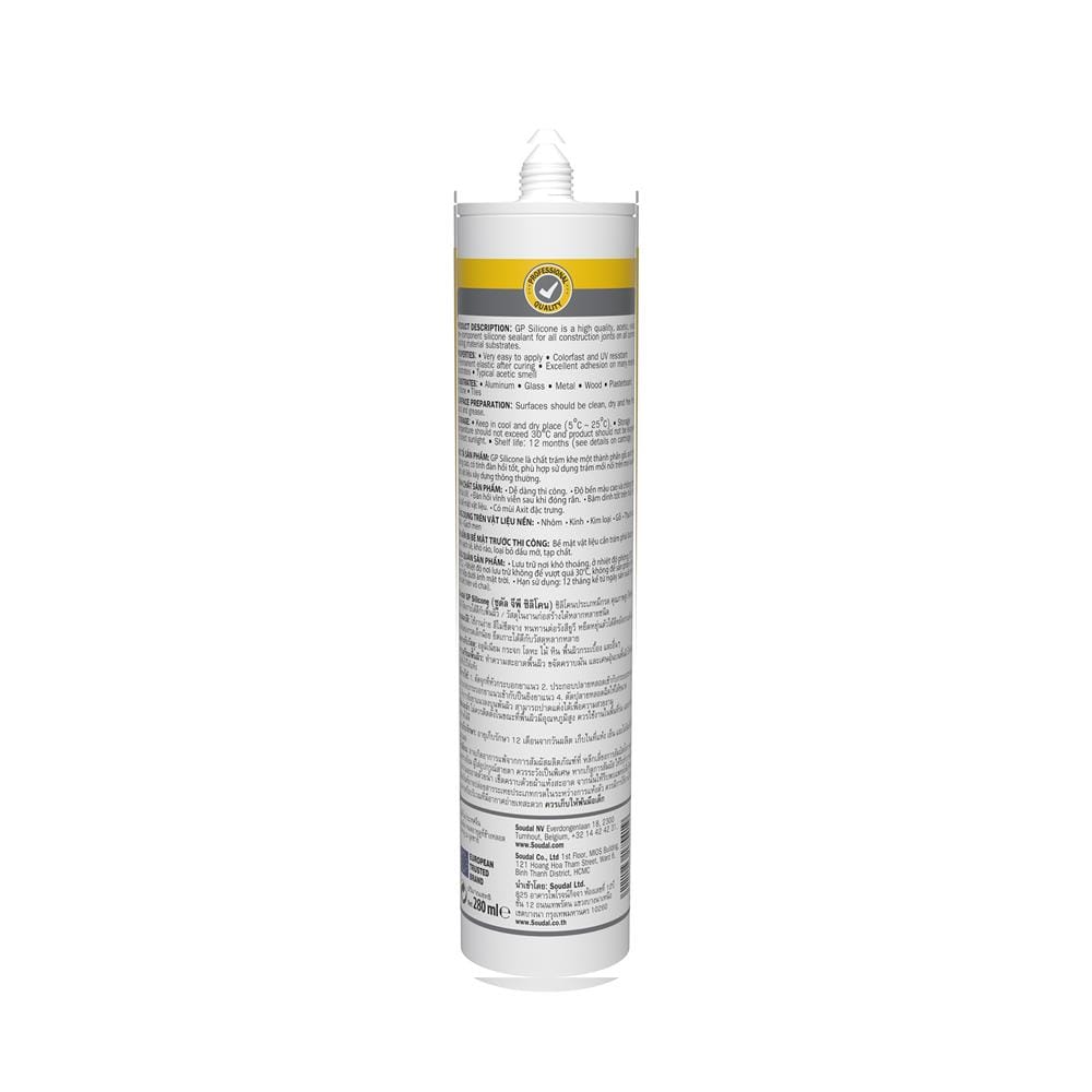 ซิลิโคนมีกรด SOUDAL GP 280 มล. สีดำ