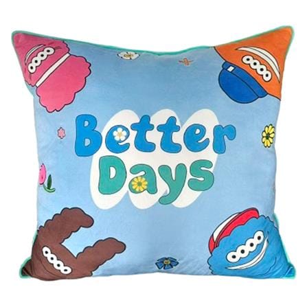 หมอนอิง SNAZZ MONSTER BETTER 29x29 นิ้ว สีฟ้า_0