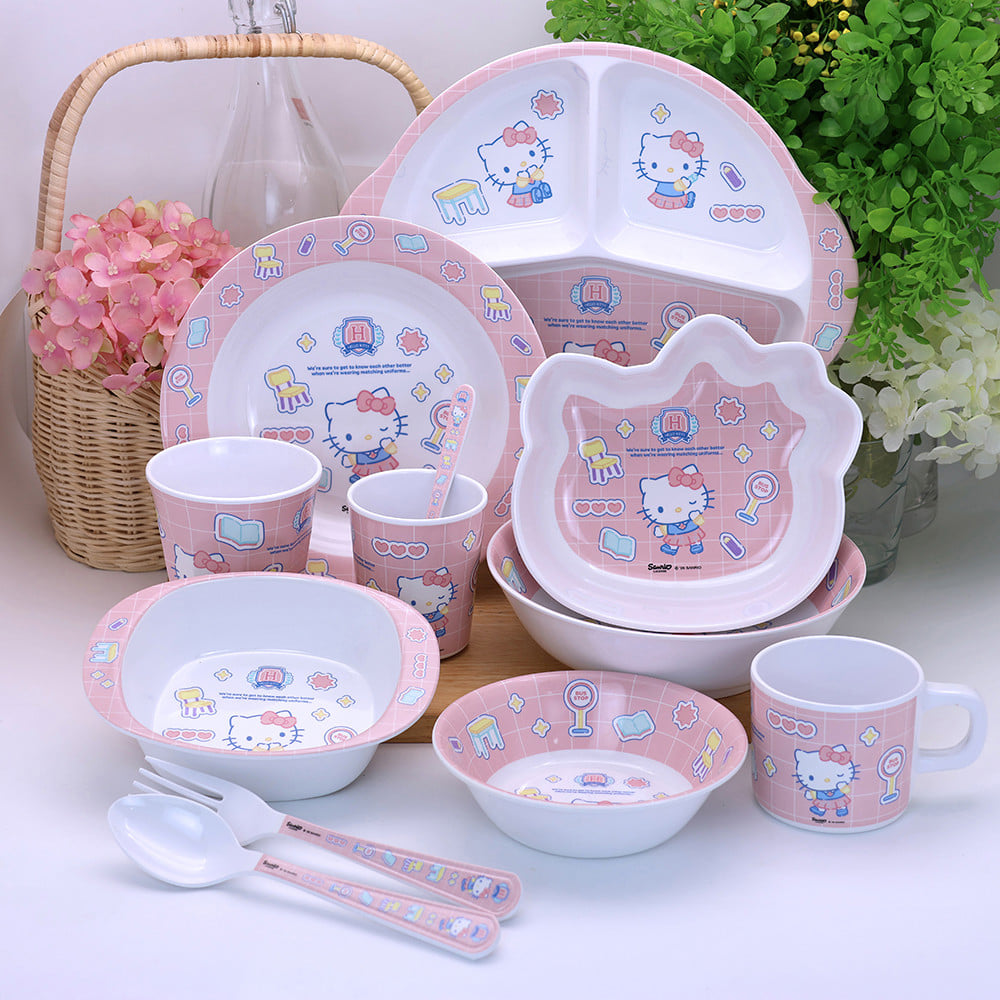 ถาดหลุมเมลามีน 11 นิ้ว SUPERWARE KITTY COLORFUL