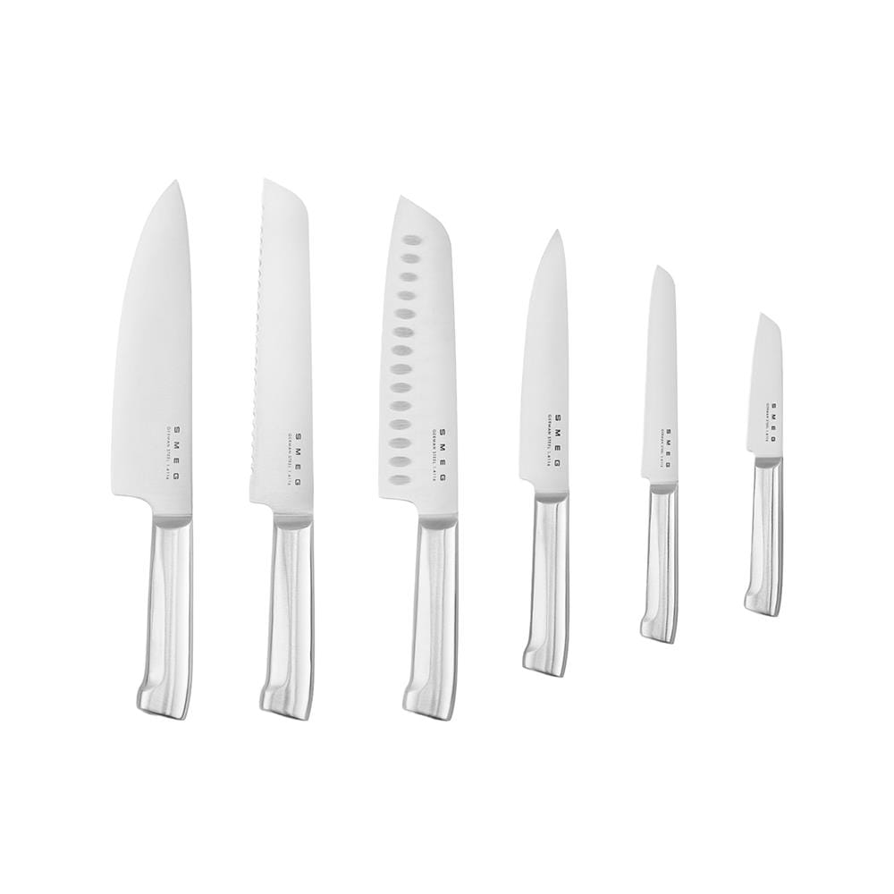 ชุดมีดพร้อมที่เสียบ SMEG KBSF02PB สีฟ้า (ชุด 6 ชิ้น)