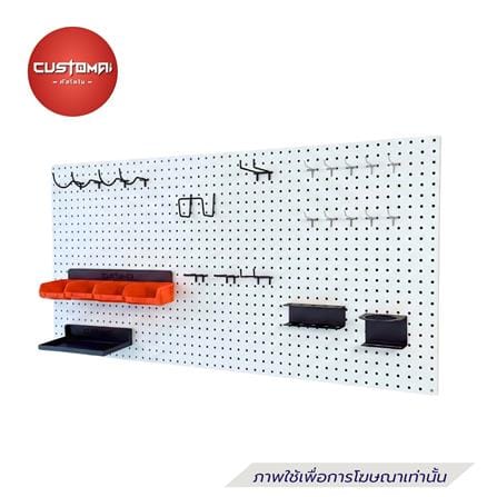 ชุดแผงเหล็กแขวนเครื่องมือ CUSTOMAI PEGBORD SET C สีขาว (ชุด 27 ชิ้น)_1